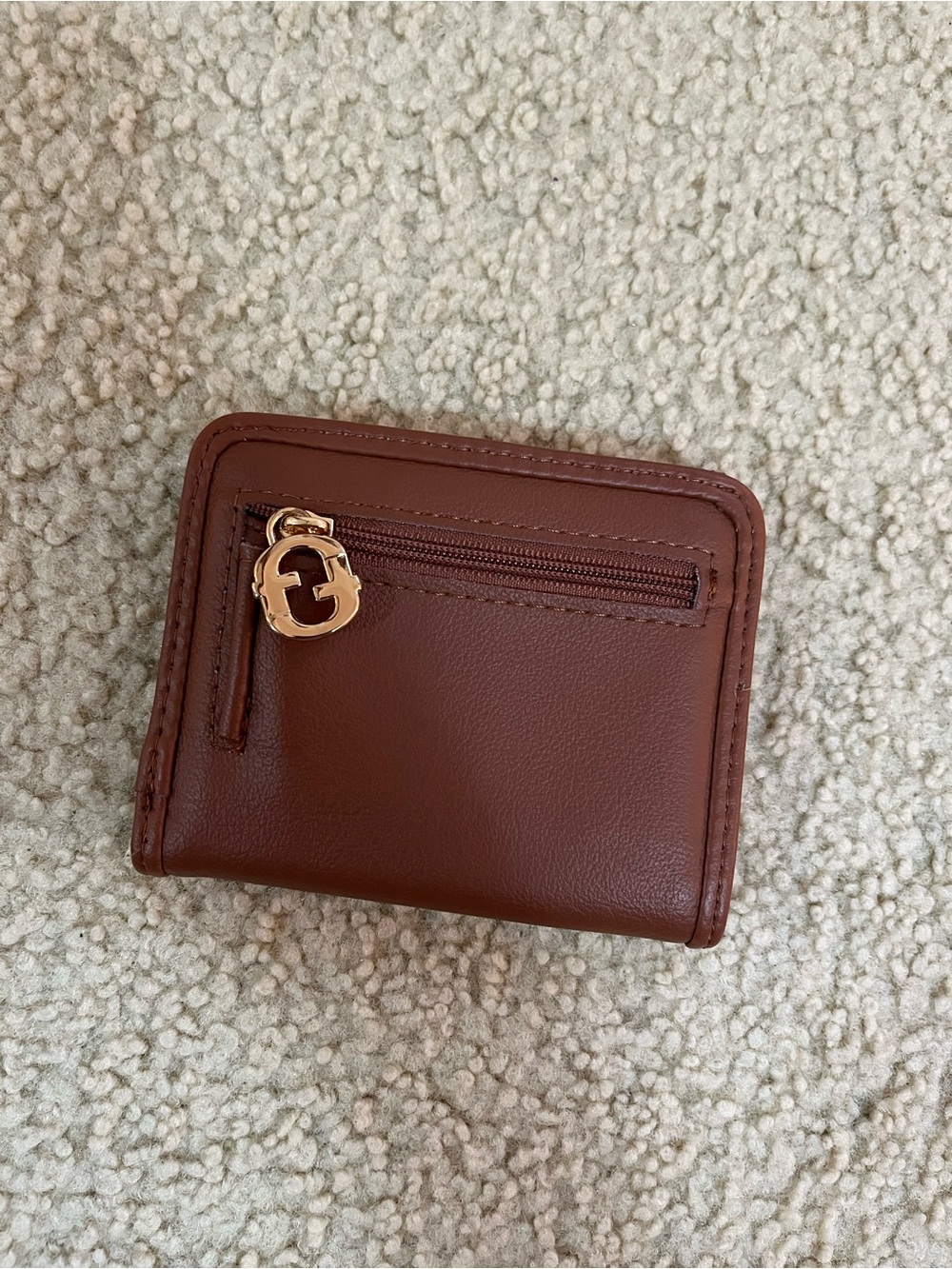 NWOT Time and Tru Women’s Sharon Two Fold Wallet - Solid Cognac